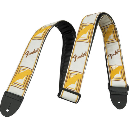 Fender®0990683000 2 Inch Monogrammed Guitar Straps - White/Brown/Yellow - Reco Music Malaysia