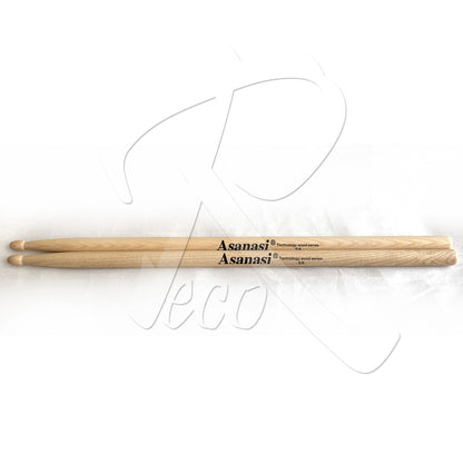 RM Asanasi 5A Oak Wood Tear Drop Tip Drumsticks - Reco Music Malaysia