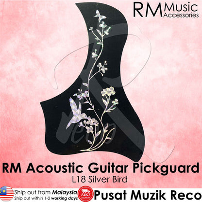RM Acoustic Guitar Pickguard - L18 Silver Bird - Reco Music Malaysia