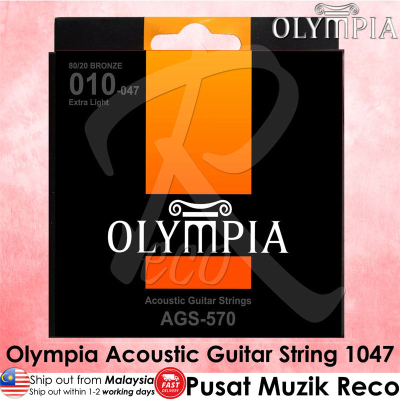 Olympia AGS-570 Acoustic Guitar String 1047 - Reco Music Malaysia