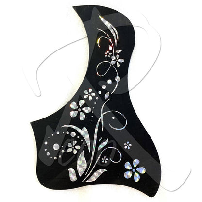 RM Acoustic Guitar Pickguard - K18 Silver Flower - Recomusic