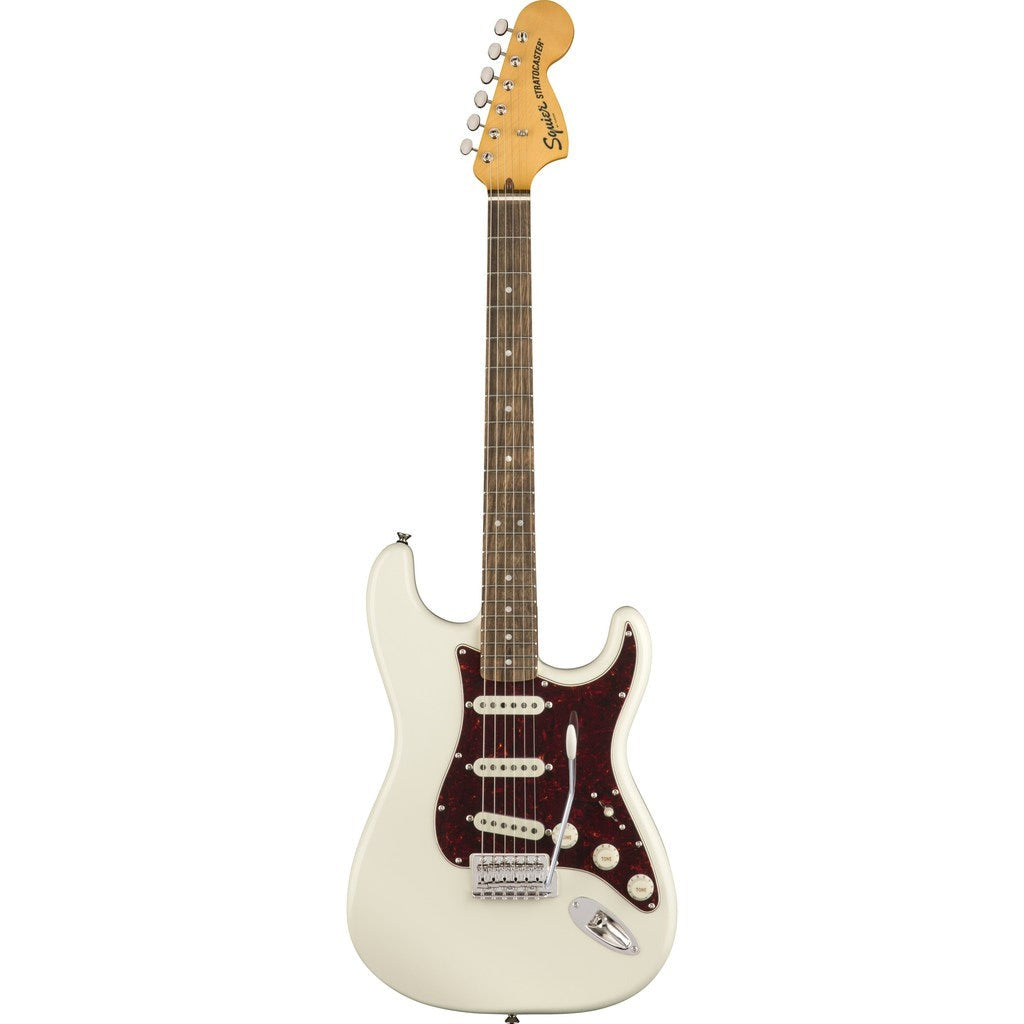 Fender Squier 0374020501 Classic Vibe 70s Stratocaster Electric Guitar Laurel FB Olympic White - Reco Music Malaysia