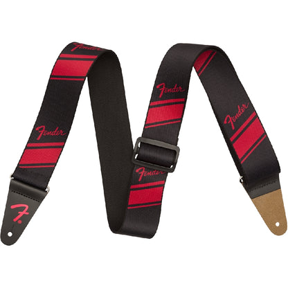 Fender® 2 Inch Nylon Competition Stripe Guitar Strap - Ruby | Reco Music Malaysia