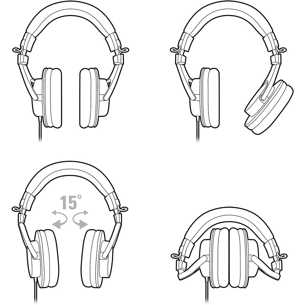 Audio Technica ATH-M30x Professional Monitor Headphone Closed-back Monitoring Headphones - Reco Music Malaysia