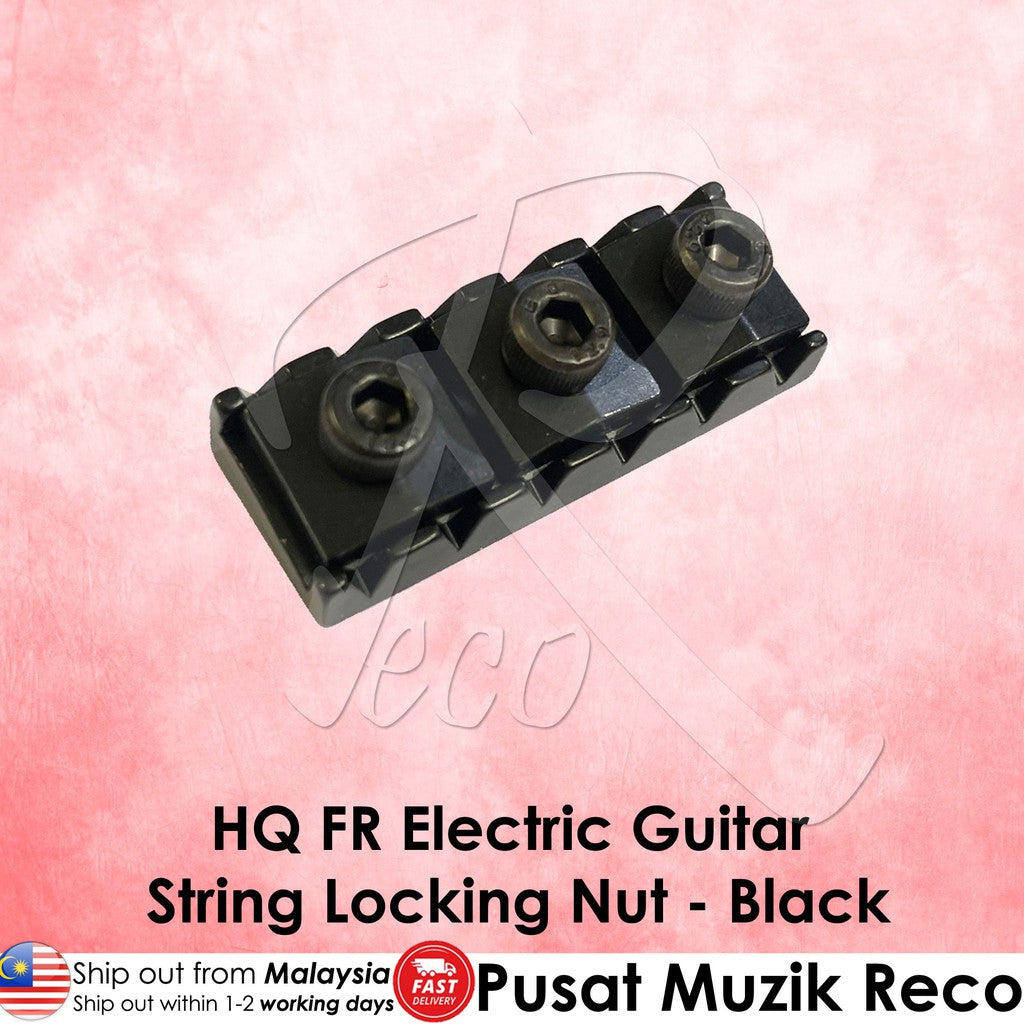 Electric guitar deals string locking nut