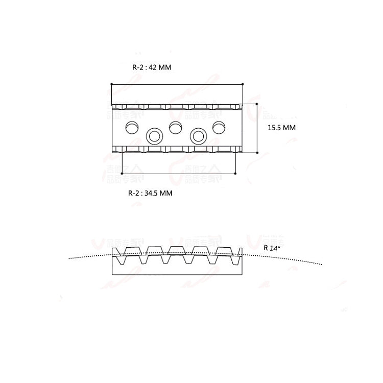 RM GF1184-R2-GD 42mm GOLD Floyd Rose String Locking Nut Replacement Part - Reco Music Malaysia