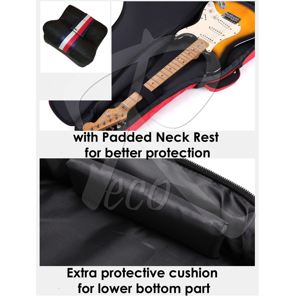 RM 20mm Thick Padded ELECTRIC BASS Guitar Bag with Neck Rest Designer Series - Reco Music Malaysia