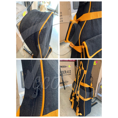 RM RAB200 20mm Denim Jeans Material Thick Padded Acoustic Guitar Bag with Neck Rest Double Shoulder Strap - Reco Music Malaysia