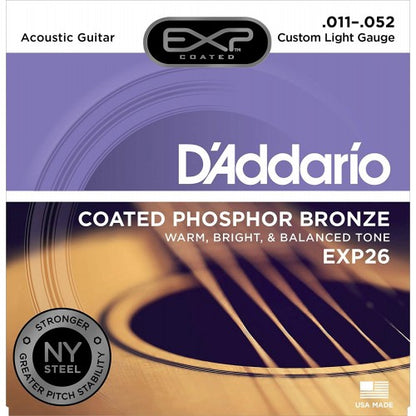 D'Addario EXP26 Phosphor Bronze Coated Acoustic Guitar String - Reco Music Malaysia