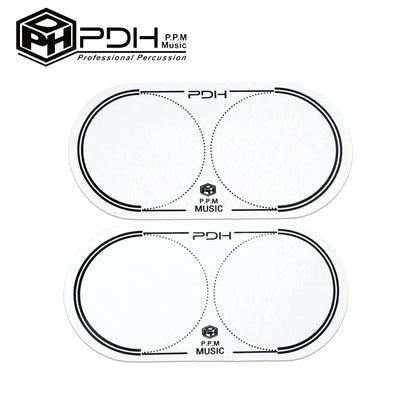 PDH B004/WH WHITE Double Bass Drum Pedal Pedal Pad Kick Pad Patch Head Protection - Reco Music Malaysia