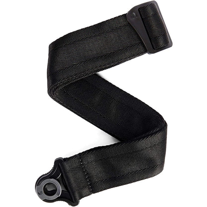 D'Addario Planet Waves 50BAL00 Auto Lock Nylon Woven Guitar/Bass Strap Black - Reco Music Malaysia