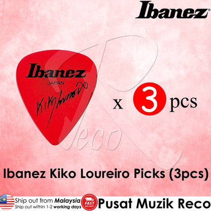 Ibanez B1000KL Kiko Loureiro Signature Guitar Picks (3pcs) (Black, Red, White) - Reco Music Malaysia