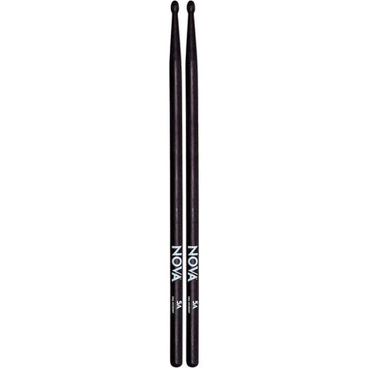 Vic Firth Nova N5AB USA Hickory Wood Tip Drumsticks 5A Black - Reco Music Malaysia