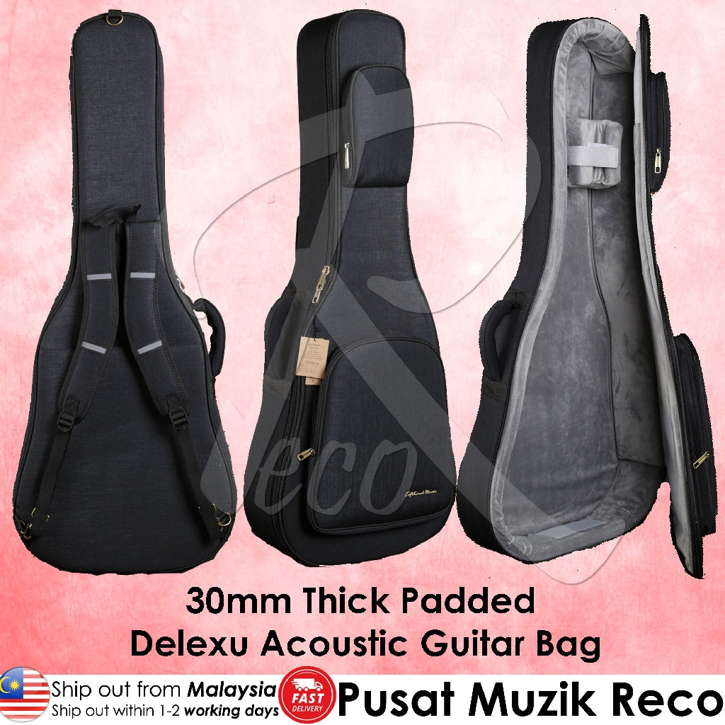 RM RAB500 30mm Premium Thick Padded Acoustic Guitar Bag - Reco Music Malaysia