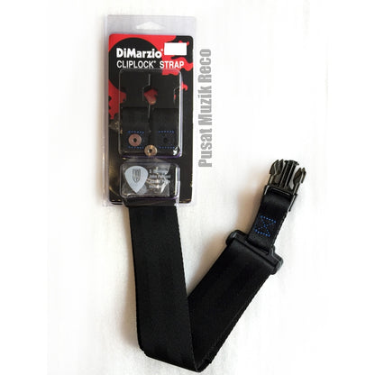 DiMarzio DD2200JPBKBL John Petrucci 2 Inch Nylon ClipLock Quick Release Guitar Strap - Blue | Reco Music Malaysia