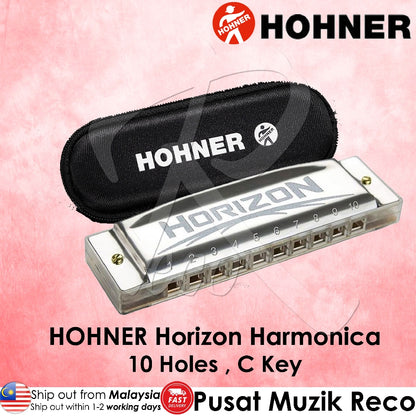 Hohner Horizon Key Of C 10 Hole Diatonic Harmonica - Reco Music Malaysia