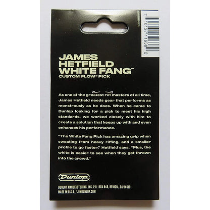 Jim Dunlop PH122P100 James Hetfield White Fang Custom Guitar Pick 1.00mm Guitar Picks Player Pack (6pcs) - Reco Music Malaysia