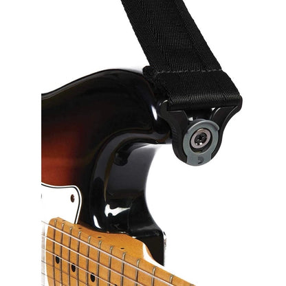 D'Addario Planet Waves 50BAL00 Auto Lock Nylon Woven Guitar/Bass Strap Black - Reco Music Malaysia