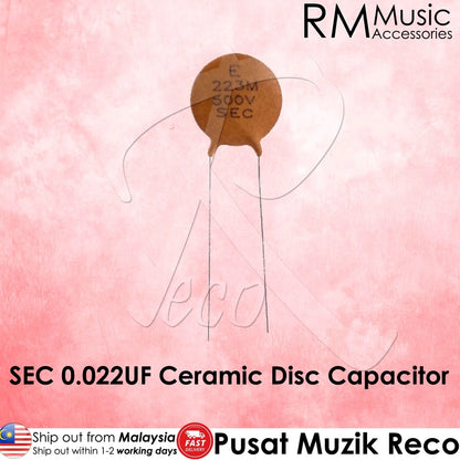 SEC 0.022UF Ceramic Disc Cap Guitar Capacitor For Electric Guitar Tone Caps Guitar Parts  - Reco Music Malaysia