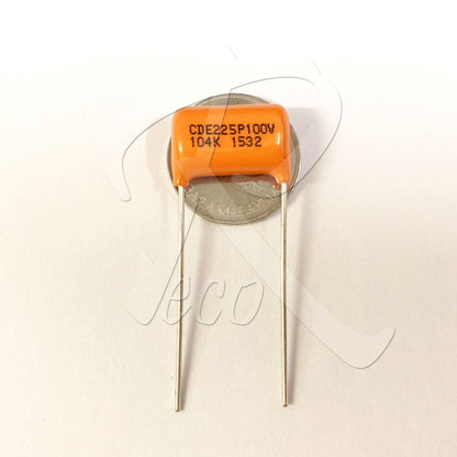 CDE Sprague CDE225P 104K 0.1UF 100V Guitar Orange Drop Capacitor Tone Caps - Reco Music Malaysia