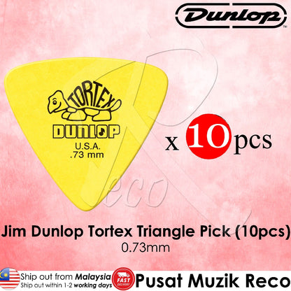 Jim Dunlop 431P073 0.73mm Tortex Triangle Yellow Guitar Pick - Reco Music Malaysia