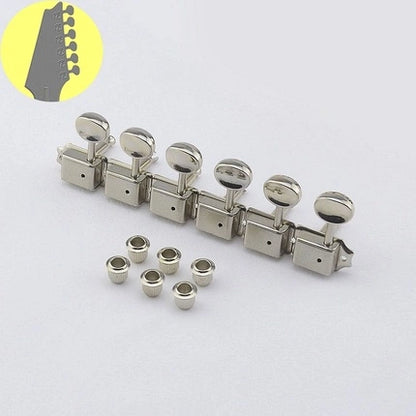 RM GF0965 NI-L6 Chrome Vintage Kluson Style Electric Guitar Machine Head Tuner SET 6L - Reco Music Malaysia