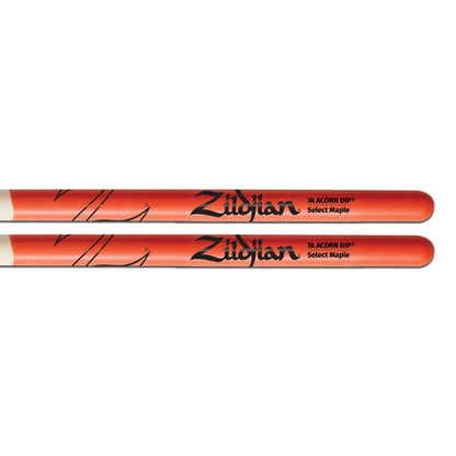 Zildjian Z7AACDO 7A Orange Dip Non Slip Wood Acorn Tip Hickory Drumstick - Reco Music Malaysia