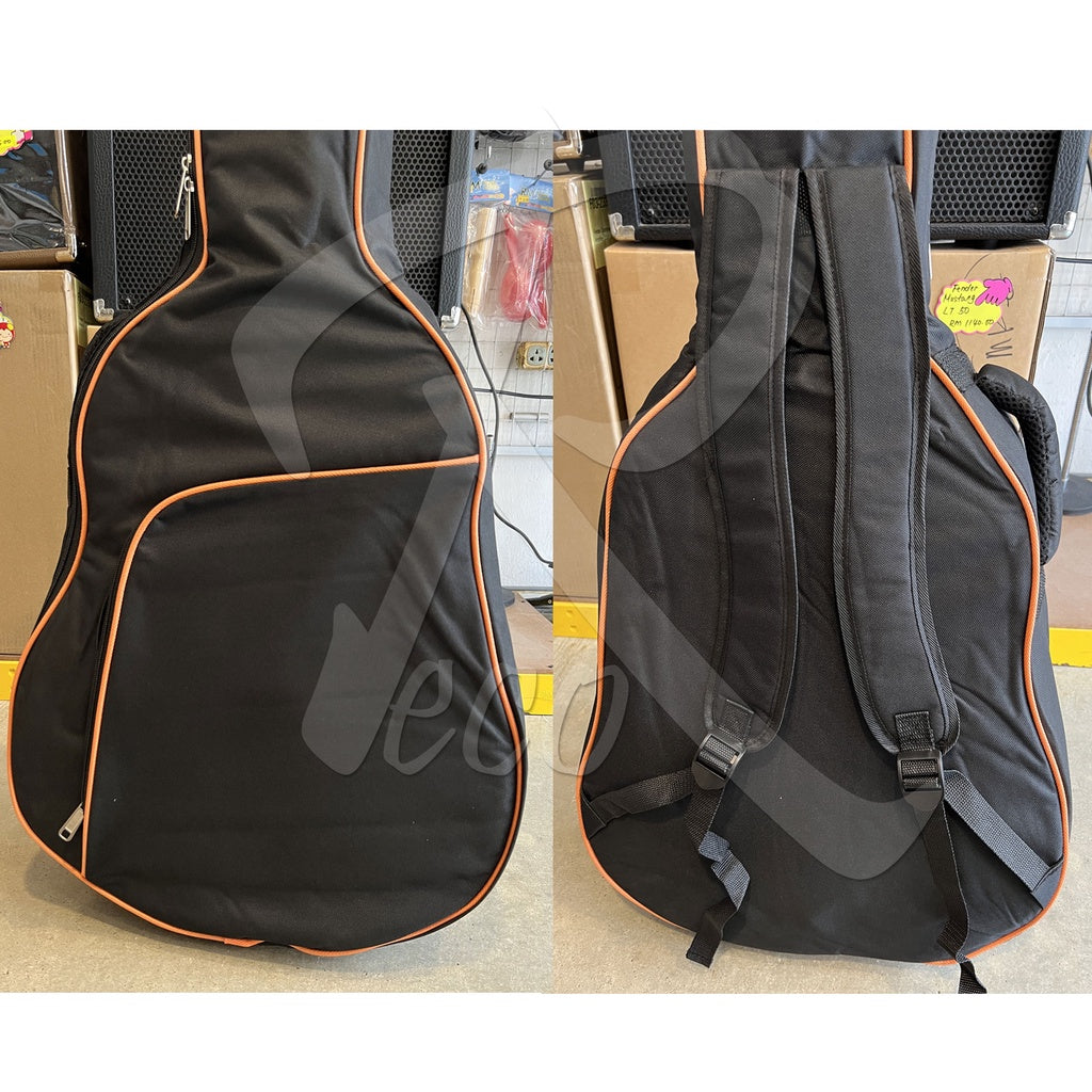 RM RAB70 10mm Padded Acoustic Guitar Bag Double Padded Shoulder Strap Large Front Pocket - Reco Music Malaysia