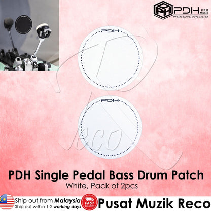 PDH S104/WH Single Bass Drum Pedal Kick Pad Patch Head Protection, White - Reco Music Malaysia